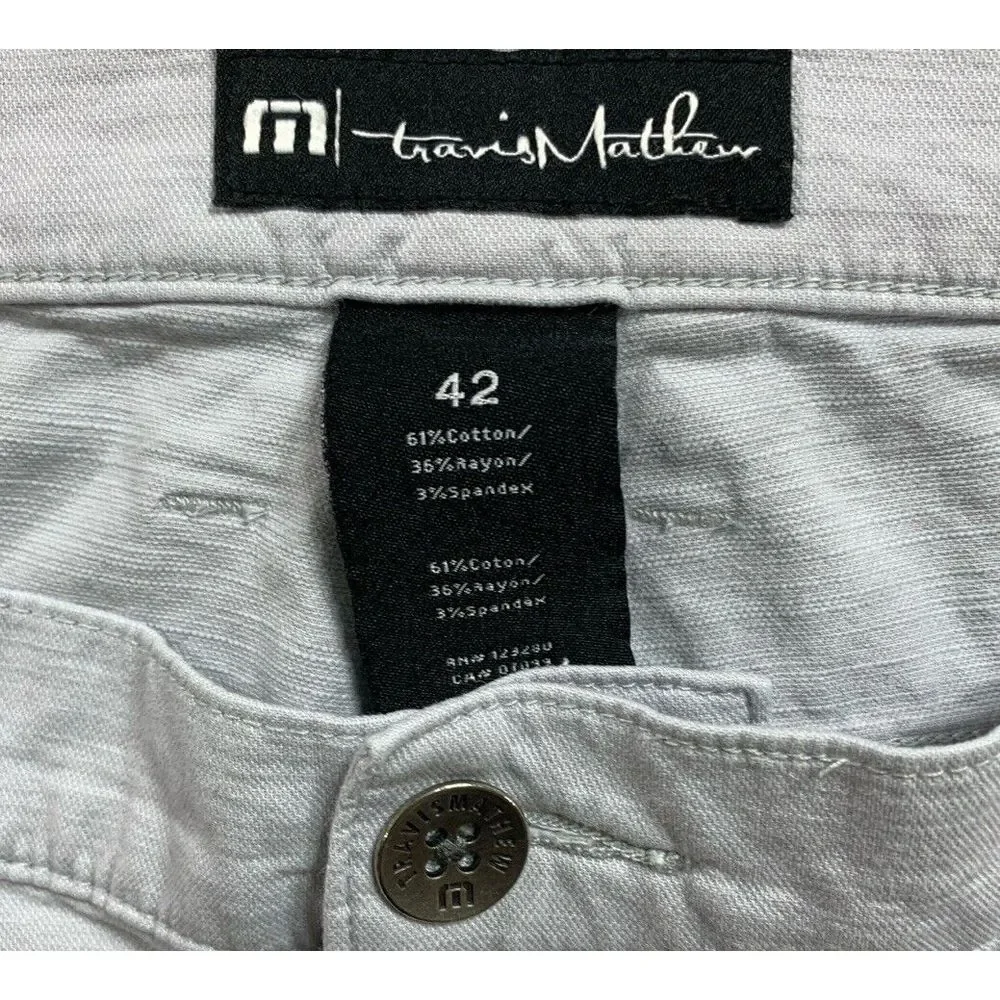 Travis Mathew Golf Pants Mens 40x30 Gray Trifecta 2.0 Performance 4-Way‎ Stretch